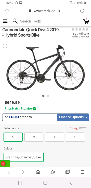 cannondale quick disc 4 2019 hybrid bike